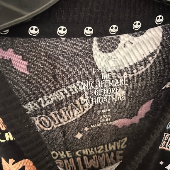 Disney Nightmare Before Christmas Print Black Longsleeve Tunic sweatshirt - Picture 5 of 5